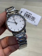 Emporio Armani Luigi AR1854 41mm Men's Quartz Watch – White & Silver-Tone Stainless Steel Bracelet
