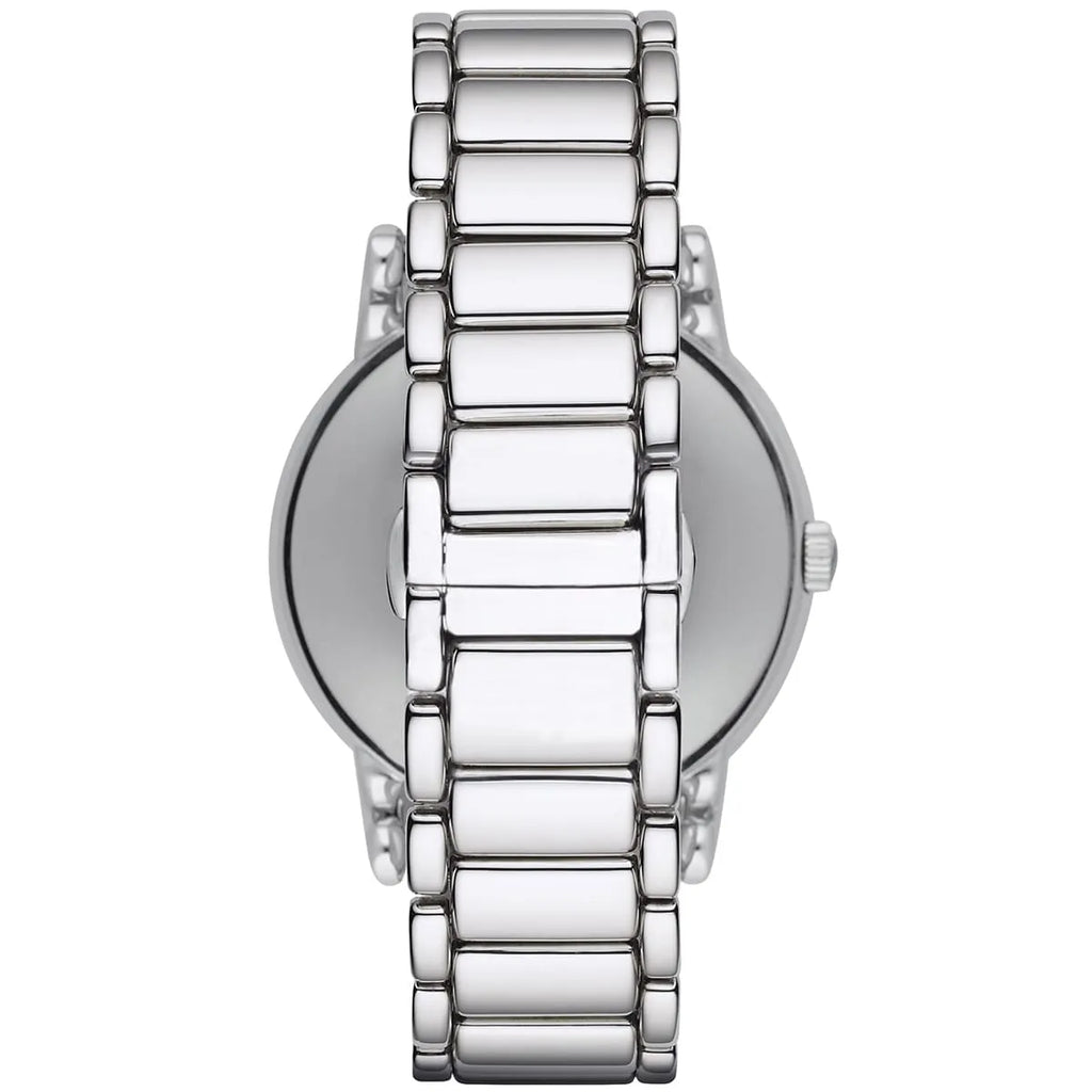 Emporio Armani Luigi AR1854 41mm Men's Quartz Watch – White & Silver-Tone Stainless Steel Bracelet