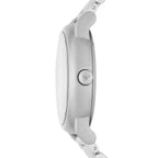 Emporio Armani Luigi AR60021 43mm Men's Automatic Watch – Black Open-Heart & Silver Stainless Steel Bracelet