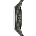 Emporio Armani Luigi AR60029 43mm Men's Automatic Watch – Gunmetal Skeleton & Gunmetal Stainless Steel Bracelet