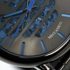 Emporio Armani Luigi AR60029 43mm Men's Automatic Watch – Gunmetal Skeleton & Gunmetal Stainless Steel Bracelet