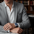 Emporio Armani Luigi AR60030 43mm Men's Automatic Watch – Blue Skeleton & Navy Blue Genuine Leather Strap