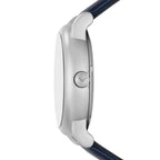Emporio Armani Luigi AR60030 43mm Men's Automatic Watch – Blue Skeleton & Navy Blue Genuine Leather Strap
