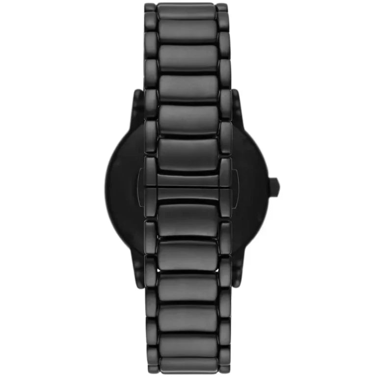 Emporio Armani Luigi AR60045 43mm Men's Automatic Watch – Black Skeleton & Black Stainless Steel Bracelet