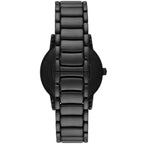 Emporio Armani Luigi AR60045 43mm Men's Automatic Watch – Black Skeleton & Black Stainless Steel Bracelet
