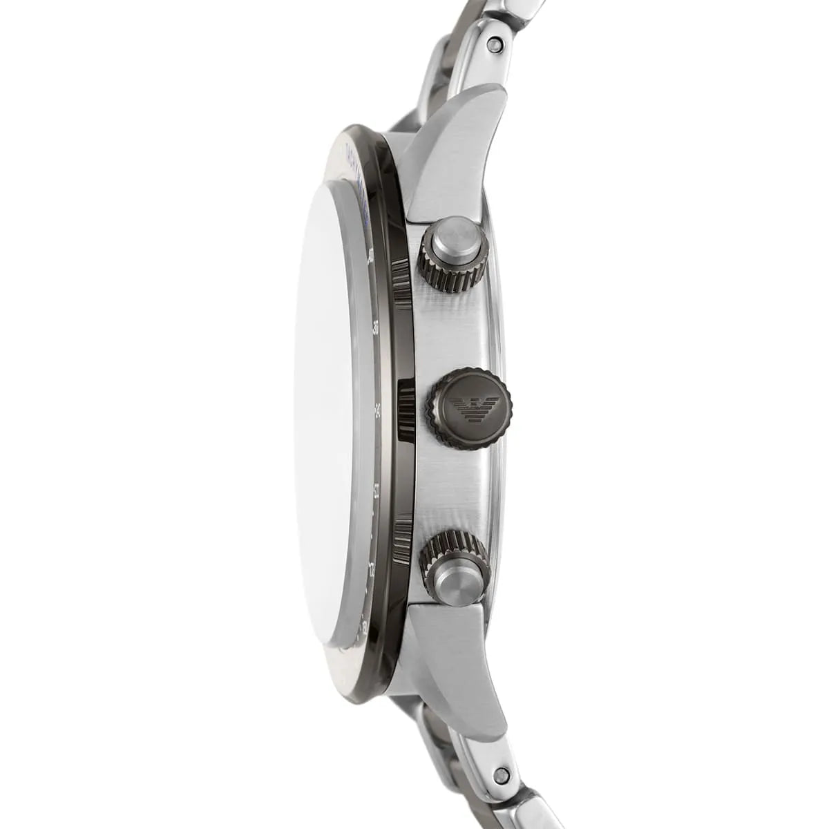 Emporio Armani Mario AR11391 Men's Chronograph Watch – Grey Sunray & Gunmetal Stainless Steel Bracelet