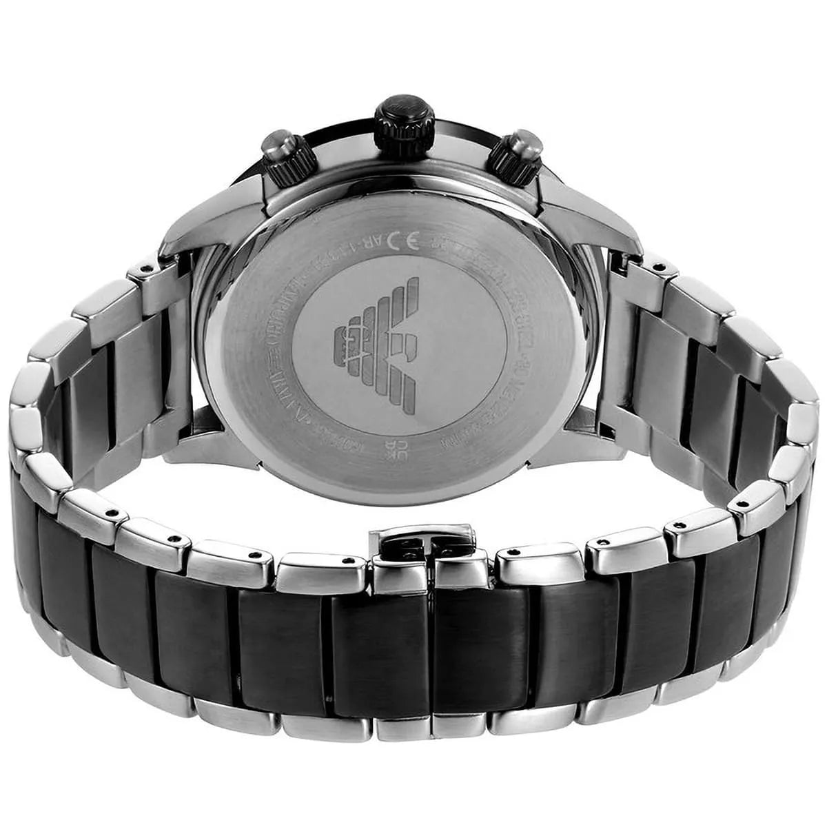 Emporio Armani Mario AR11391 Men's Chronograph Watch – Grey Sunray & Gunmetal Stainless Steel Bracelet
