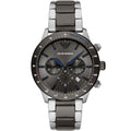 Emporio Armani Mario AR11391 Men's Chronograph Watch – Grey Sunray & Gunmetal Stainless Steel Bracelet