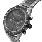 Emporio Armani Mario AR11391 Men's Chronograph Watch – Grey Sunray & Gunmetal Stainless Steel Bracelet