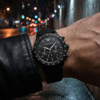 Emporio Armani Mario AR11453 43mm Men's Chronograph Watch – Black & Black Textile Strap
