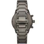 Emporio Armani Mario AR11471 43mm Men's Chronograph Watch – Silver & Gunmetal Stainless Steel Bracelet