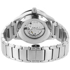 Emporio Armani Mario AR60052 43mm Men's Automatic Watch – Blue Skeleton & Silver Stainless Steel Bracelet
