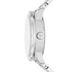 Emporio Armani Mario AR60052 43mm Men's Automatic Watch – Blue Skeleton & Silver Stainless Steel Bracelet