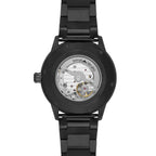 Emporio Armani Mario AR60054 43mm Men's Automatic Watch – Black Skeleton & Black Stainless Steel Bracelet