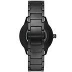 Emporio Armani Mario AR60054 43mm Men's Automatic Watch – Black Skeleton & Black Stainless Steel Bracelet