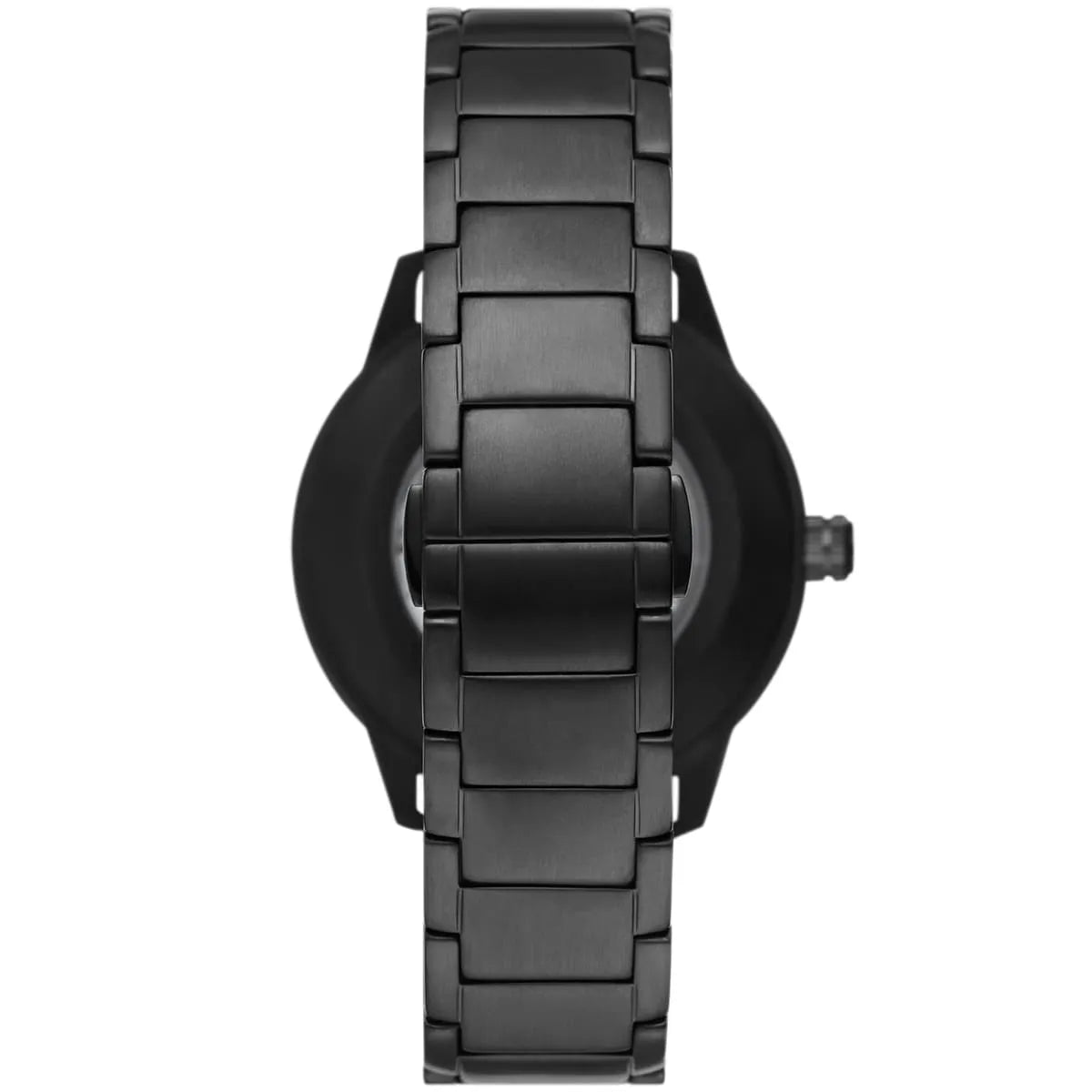 Emporio Armani Mario AR60054 43mm Men's Automatic Watch – Black Skeleton & Black Stainless Steel Bracelet