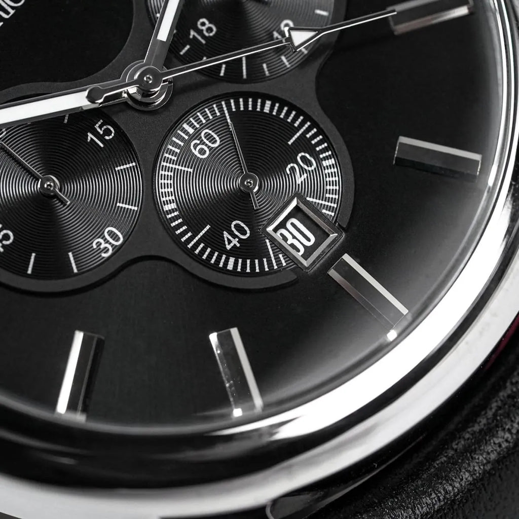 Emporio Armani Maximus AR0431 47mm Men's Chronograph Watch – Black & Black Genuine Leather Strap