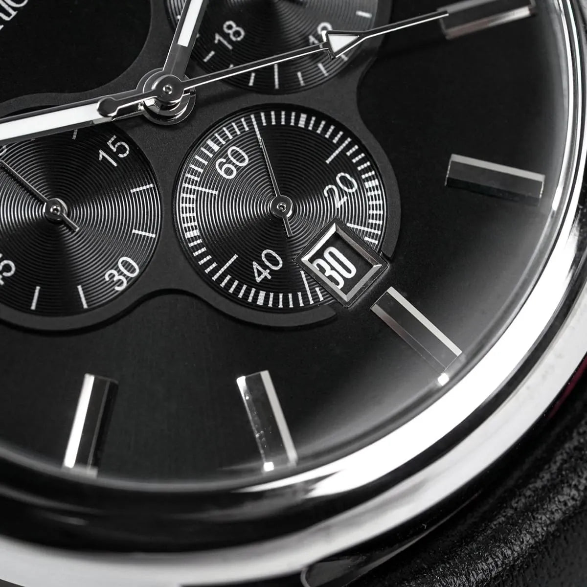 Emporio Armani Maximus AR0431 47mm Men's Chronograph Watch – Black & Black Genuine Leather Strap