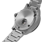 Emporio Armani Meccanico AR60061 Men's Automatic Watch – Green Skeleton & Silver-Tone Stainless Steel Bracelet