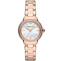 Emporio Armani Mia AR11523 32mm Women's Quartz Watch – Mother-of-Pearl & Rose Gold-Tone Stainless Steel Bracelet
