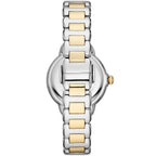Emporio Armani Mia AR11524 32mm Women's Quartz Watch – Mother-of-Pearl Crystal-Set Floral & Two-Tone Silver and Rose Gold Stainless Steel Bracelet