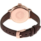 Emporio Armani Mia AR11568 32mm Women's Quartz Watch – White Crystal-Set & Brown Genuine Leather Strap