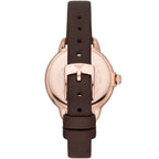 Emporio Armani Mia AR11568 32mm Women's Quartz Watch – White Crystal-Set & Brown Genuine Leather Strap