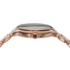 Emporio Armani Mia AR11570 32mm Women's Quartz Watch – Chocolate Crystal-Set Sunray & Rose Gold Stainless Steel Bracelet