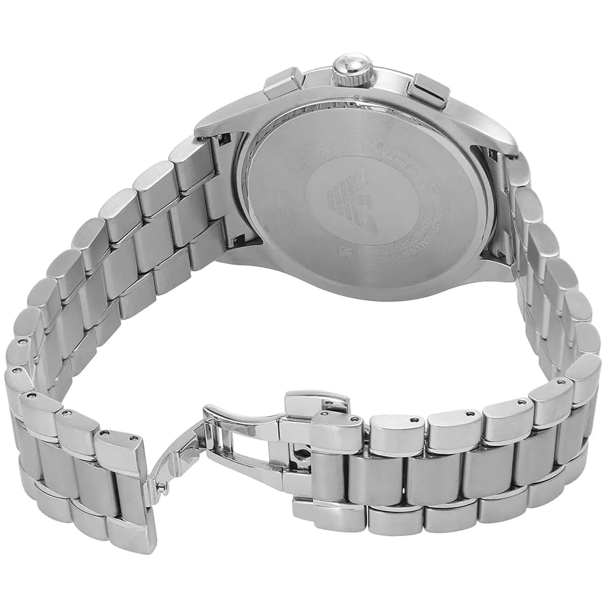 Emporio Armani Paolo AR11528 42mm Men's Chronograph Watch – Blue Sunray & Blue Stainless Steel Bracelet