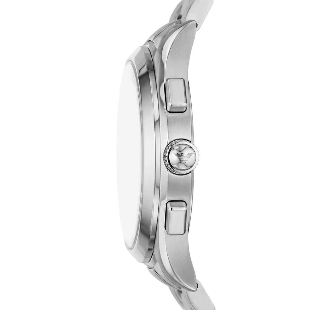 Emporio Armani Paolo AR11528 42mm Men's Chronograph Watch – Blue Sunray & Blue Stainless Steel Bracelet