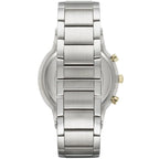 Emporio Armani Renato AR11047 43mm Men's Chronograph Watch – Grey Sunray & Silver Stainless Steel Bracelet