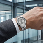 Emporio Armani Renato AR11189 43mm Men's Quartz Watch – Silver Sunray & Silver Stainless Steel Bracelet