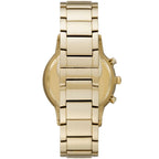Emporio Armani Renato AR11332 43mm Men's Chronograph Watch – Off-White & Gold Stainless Steel Bracelet