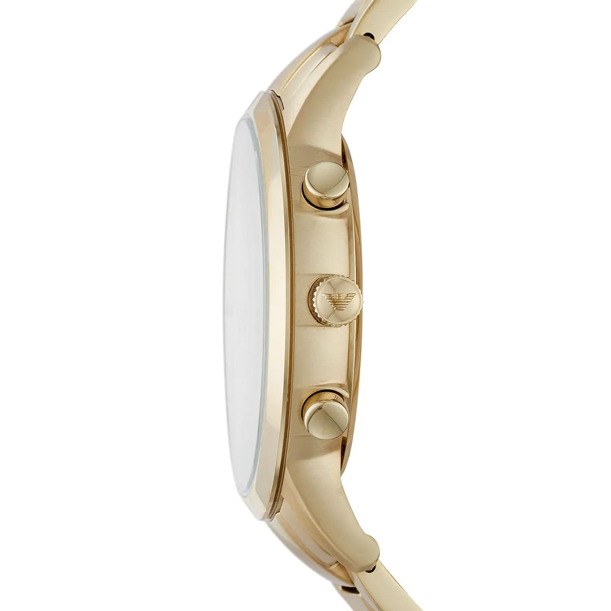Emporio Armani Renato AR11332 43mm Men's Chronograph Watch – Off-White & Gold Stainless Steel Bracelet