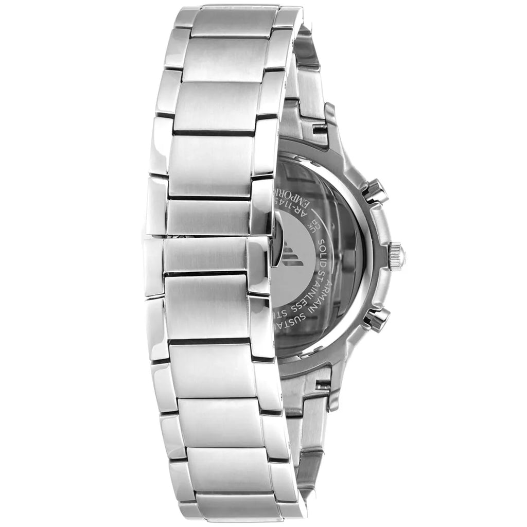 Emporio Armani Renato AR11458 43mm Men's Chronograph Watch – Royal Blue Textured & Royal Blue Stainless Steel Bracelet