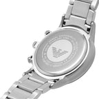 Emporio Armani Renato AR11507 Men's Chronograph Watch – Green Sunray & Silver Stainless Steel Bracelet