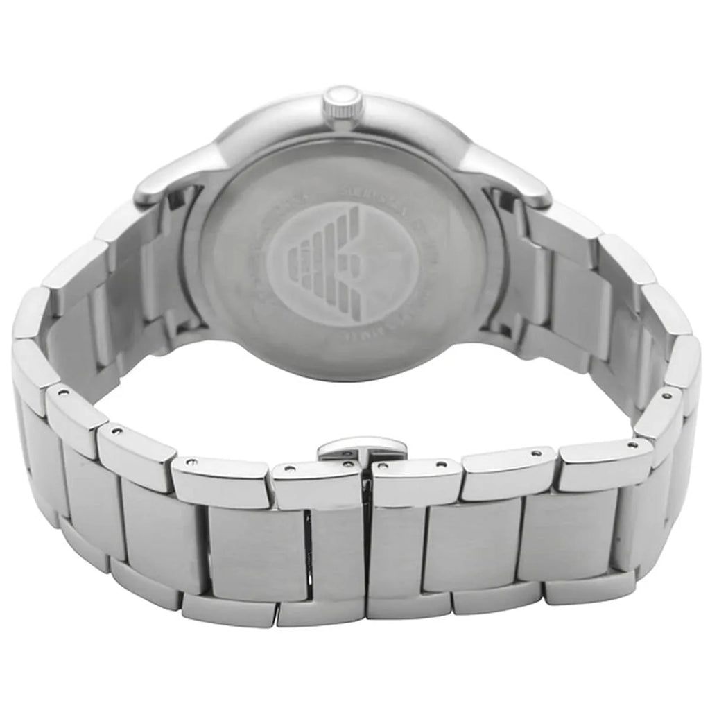 Emporio Armani Renato AR2431 43mm Men's Quartz Watch – Champagne Sunray & Silver Stainless Steel Bracelet