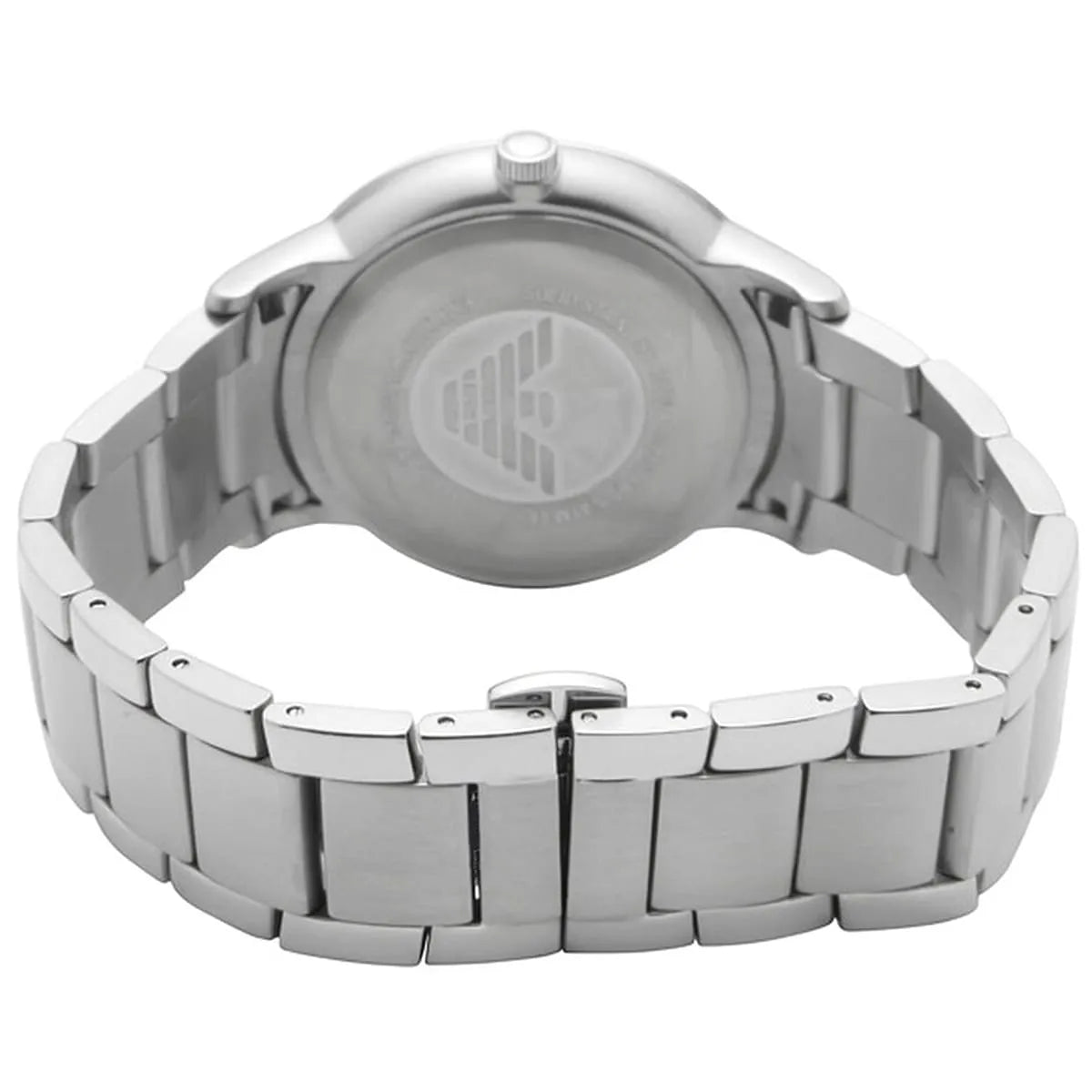 Emporio Armani Renato AR2431 43mm Men's Quartz Watch – Champagne Sunray & Silver Stainless Steel Bracelet