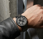 Emporio Armani Renato AR2454 43mm Men's Chronograph Watch – Black Sunray & Black Stainless Steel Bracelet