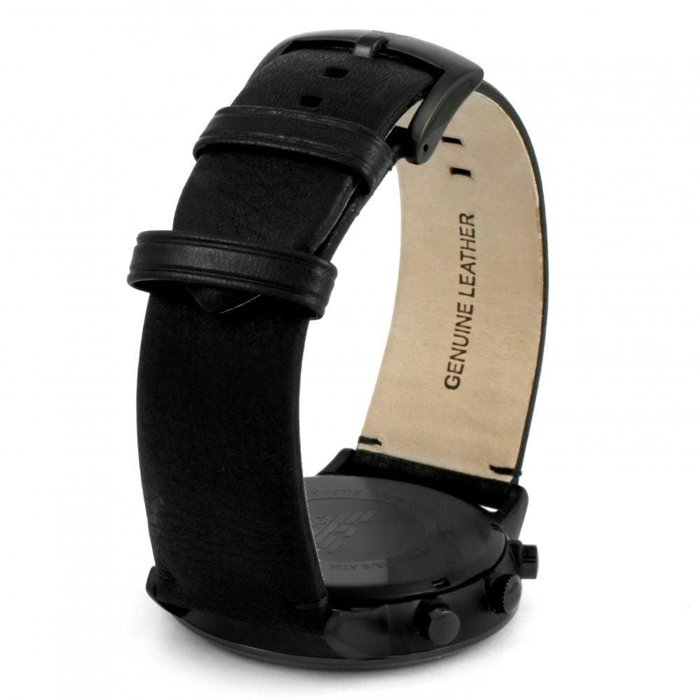 Emporio Armani Renato AR2461 46mm Men's Chronograph Watch – Black & Black Genuine Leather Strap