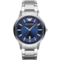 Emporio Armani Renato AR2477 43mm Men's Quartz Watch – Navy Blue & Two-Tone Stainless Steel Bracelet