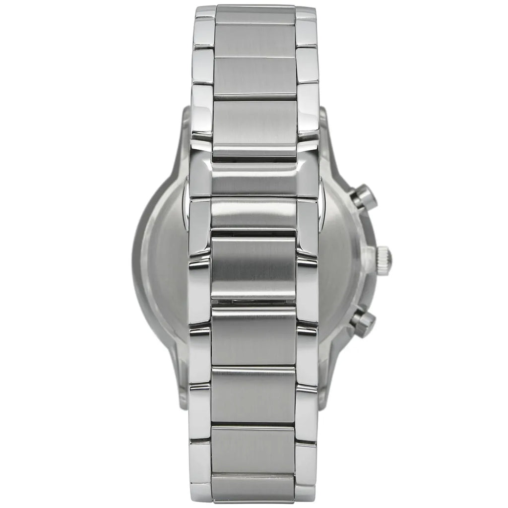 Emporio Armani Renato AR2486 43mm Men's Chronograph Watch – Navy Blue Textured & Blue Stainless Steel Bracelet