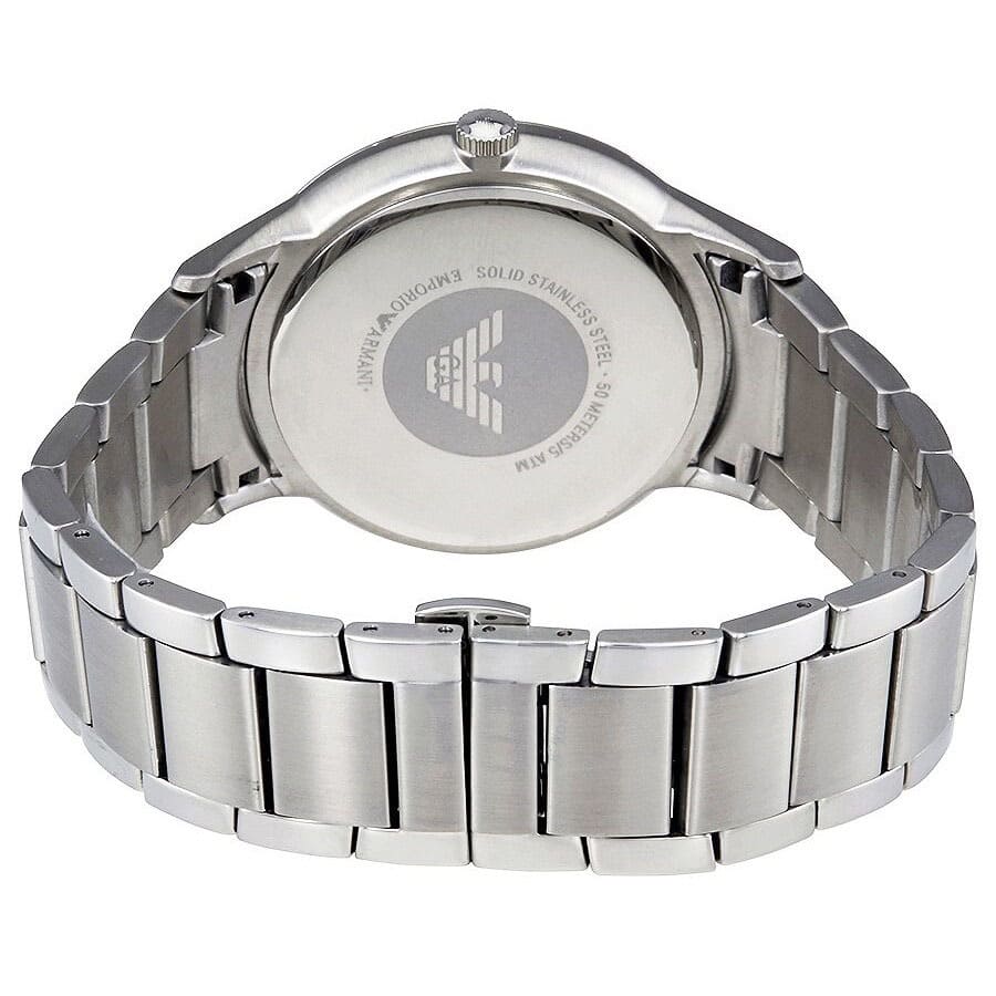Emporio Armani Renato AR2514 43mm Men's Chronograph Watch – Grey & Silver Stainless Steel Bracelet