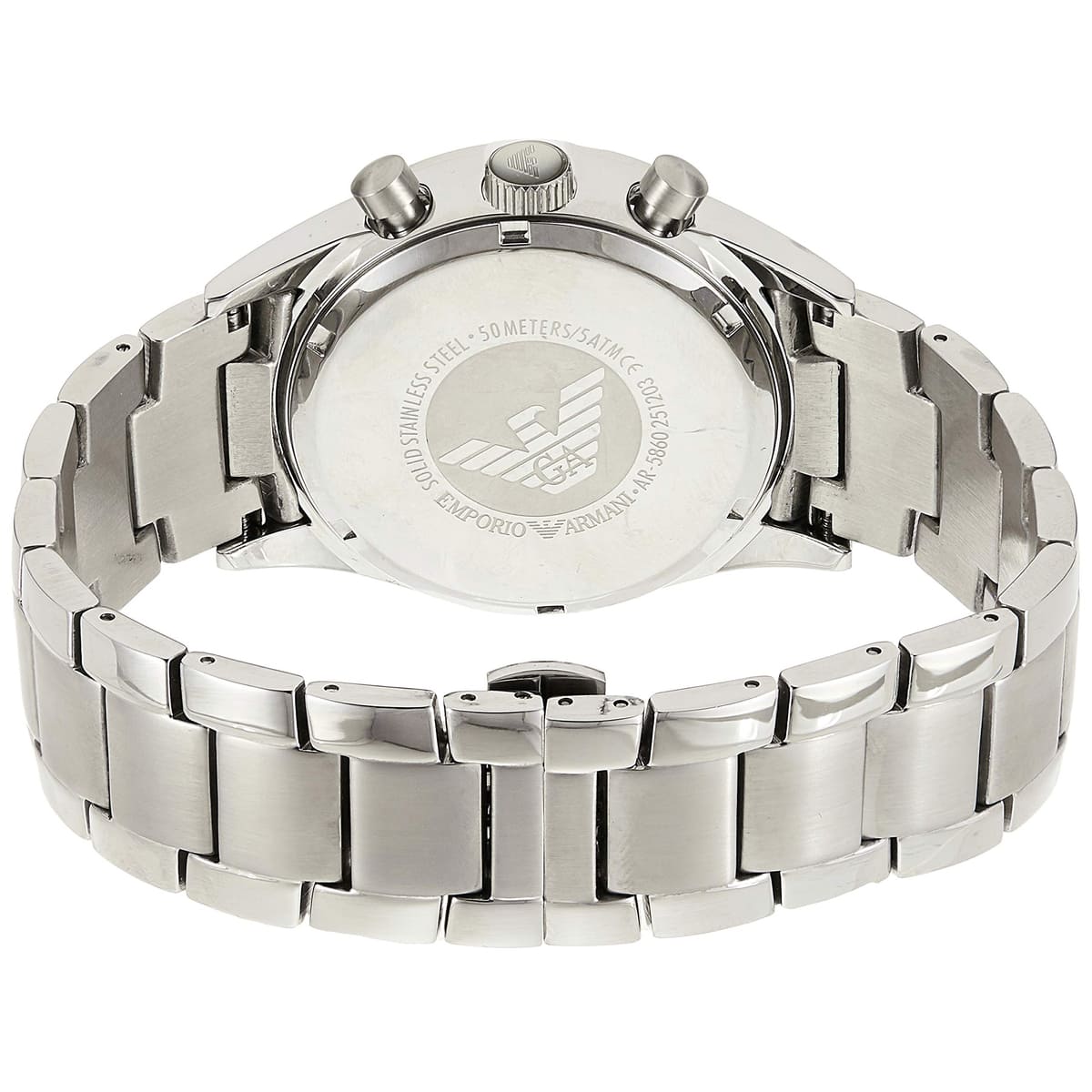 Emporio Armani Retro AR5860 43mm Men's Chronograph Watch – Royal Blue Sunray & Royal Blue Stainless Steel Bracelet