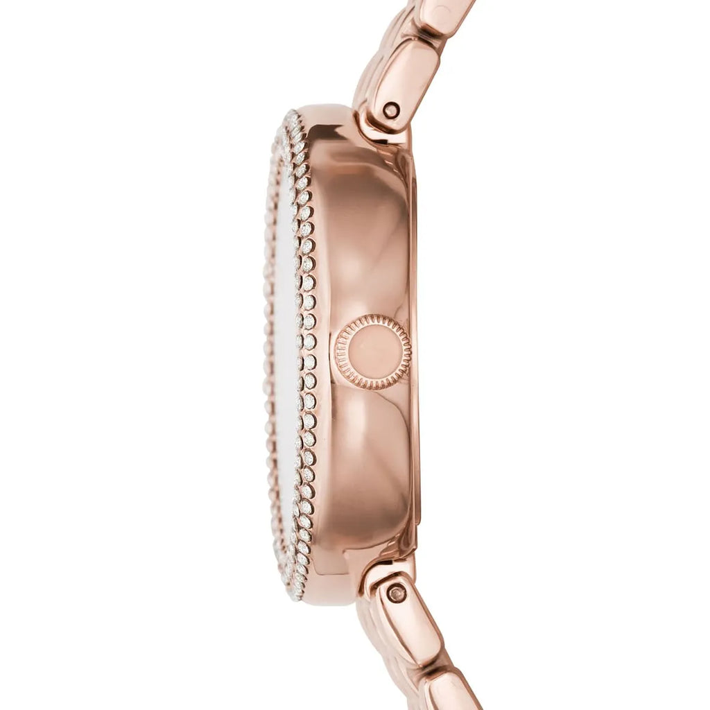 Emporio Armani Rosa AR11355 30mm Women's Quartz Watch – Mother-of-Pearl Crystal-Set & Rose Gold-Tone Stainless Steel Bracelet