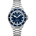 Emporio Armani Sea Explorer AR60079 42mm Men's Automatic Watch – Blue Sunray & Blue Stainless Steel Bracelet