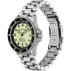 Emporio Armani Sea Explorer AR60083 42mm Men's Automatic Watch – Yellow & Silver-Tone Stainless Steel Bracelet