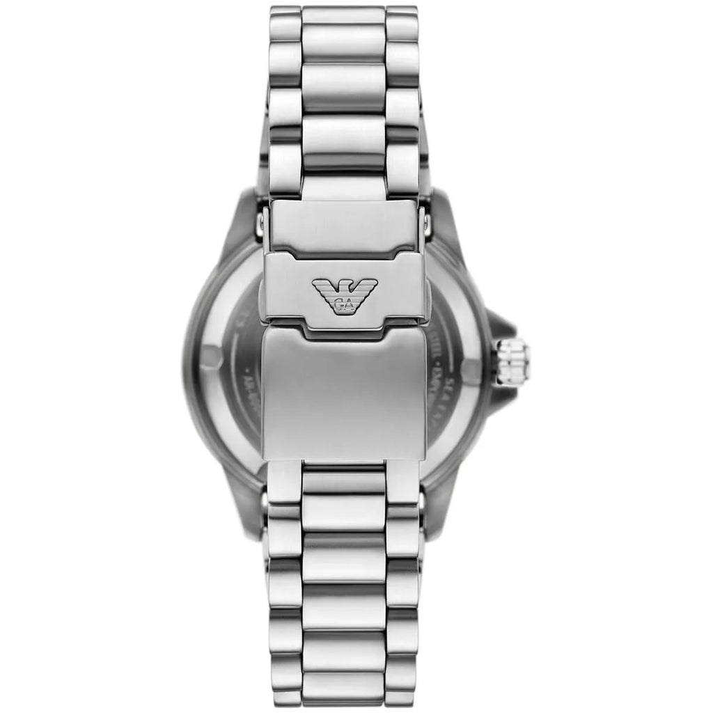 Emporio Armani Sea Explorer AR60083 42mm Men's Automatic Watch – Yellow & Silver-Tone Stainless Steel Bracelet