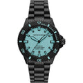 Emporio Armani Sea Explorer AR60084 42mm Men's Automatic Watch – Tiffany Blue Sunray & Black Stainless Steel Bracelet