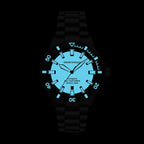 Emporio Armani Sea Explorer AR60084 42mm Men's Automatic Watch – Tiffany Blue Sunray & Black Stainless Steel Bracelet